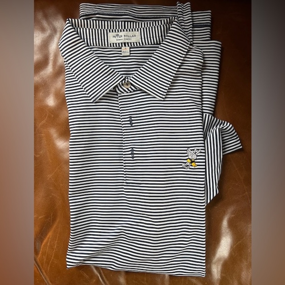 Winged Peter Millar Navy Polo and Vest from Winged Foot Golf Course,